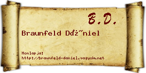 Braunfeld Dániel névjegykártya